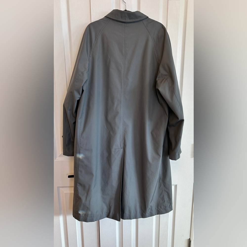 Henley by TipTop Grey Trench Overcoat Mens 44R | Cotton Lining Oversized Style - Picture 8 of 8